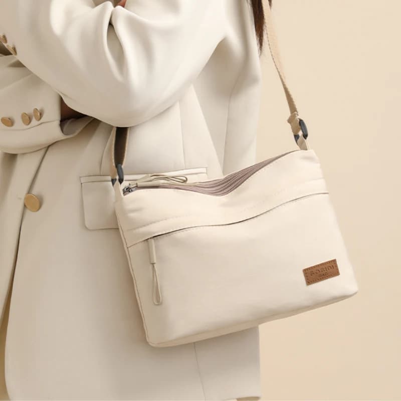 Elevated Twill Crossbody Bag view 2 - Bags - Avorie